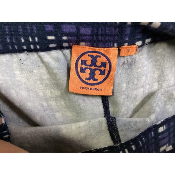 Tory Burch wool blue plaid warmer leggings size S - Picture 3 of 5